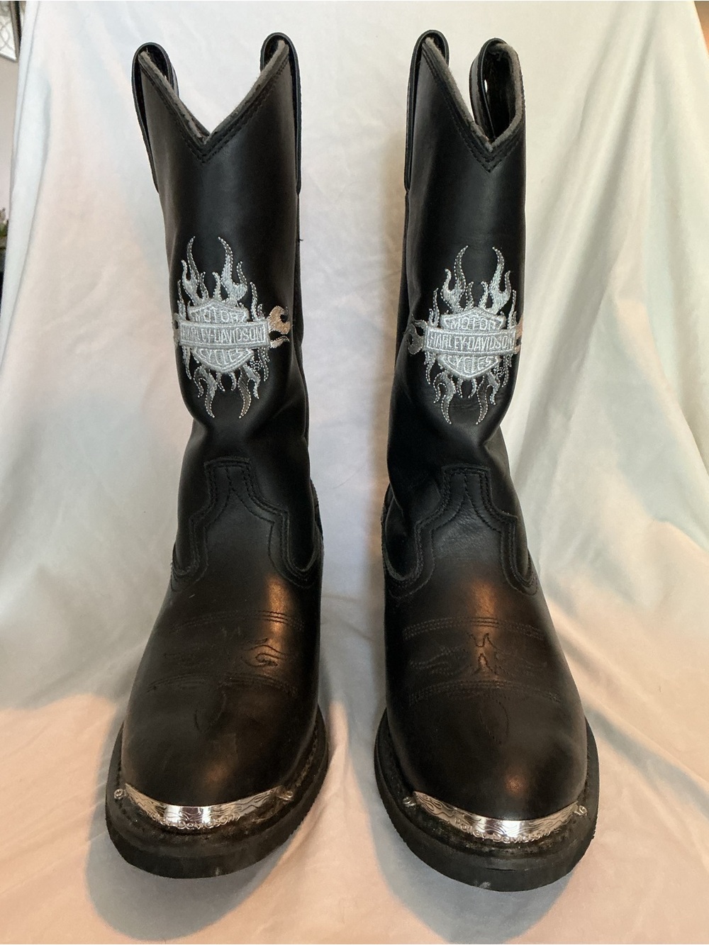 Harley-Davidson Black Western Cowboy Biker Boots